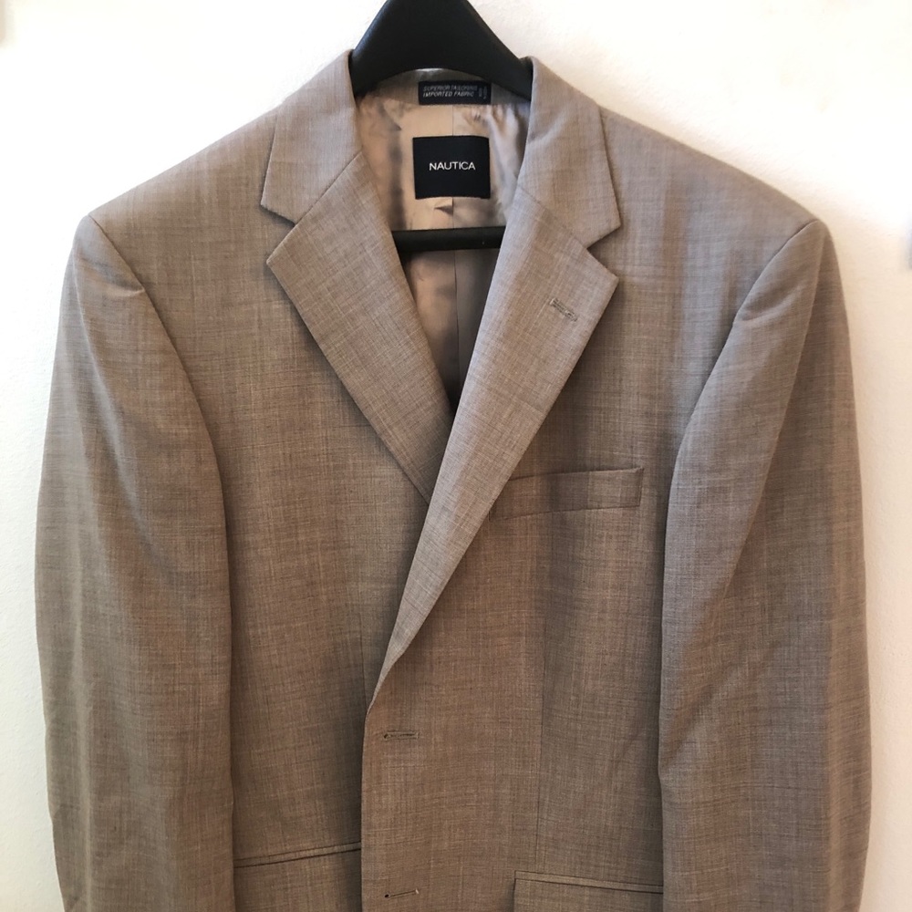 Nautica 100% wool suit jacket 42 Reg...slacks 34